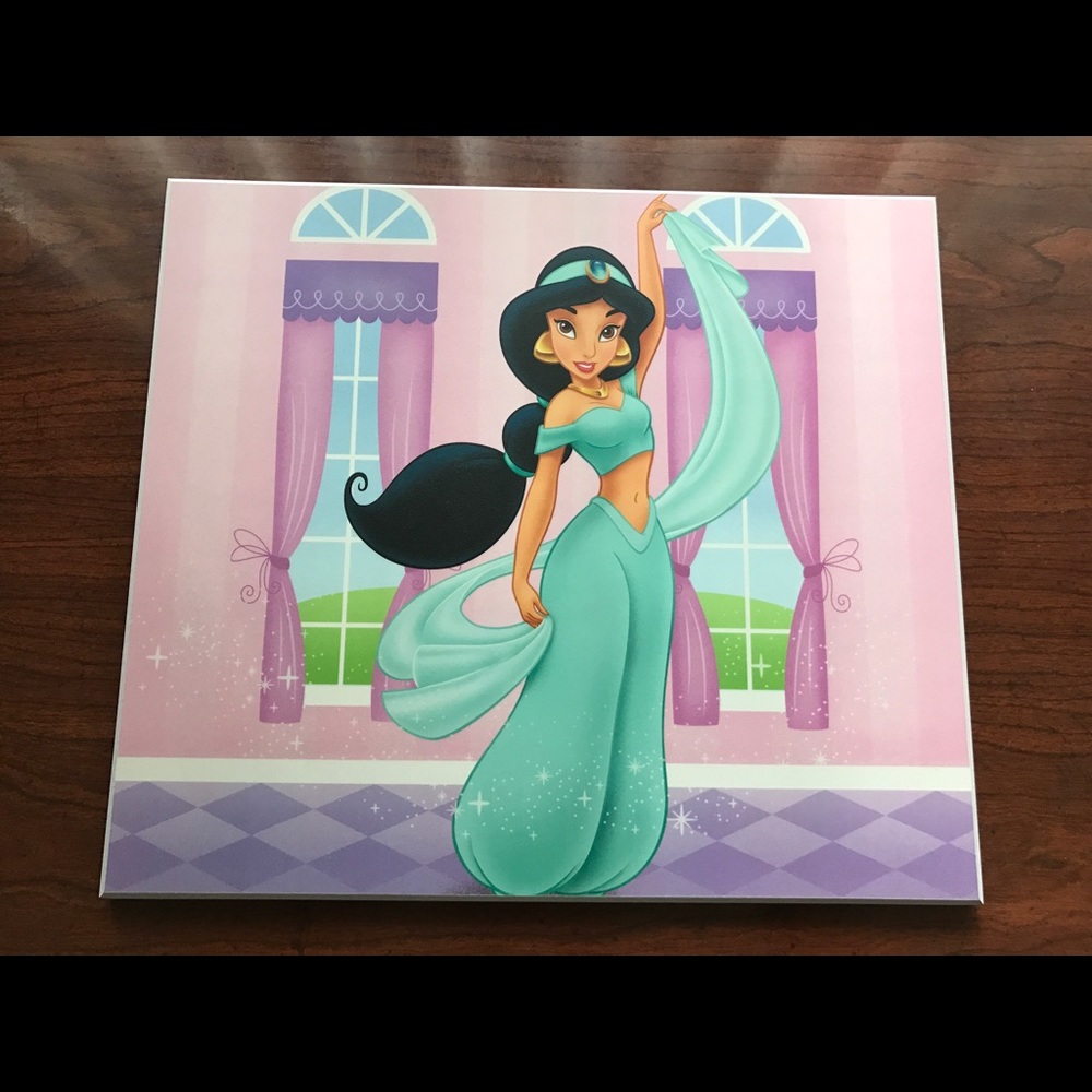 Disney Princess Jasmine wooden picture